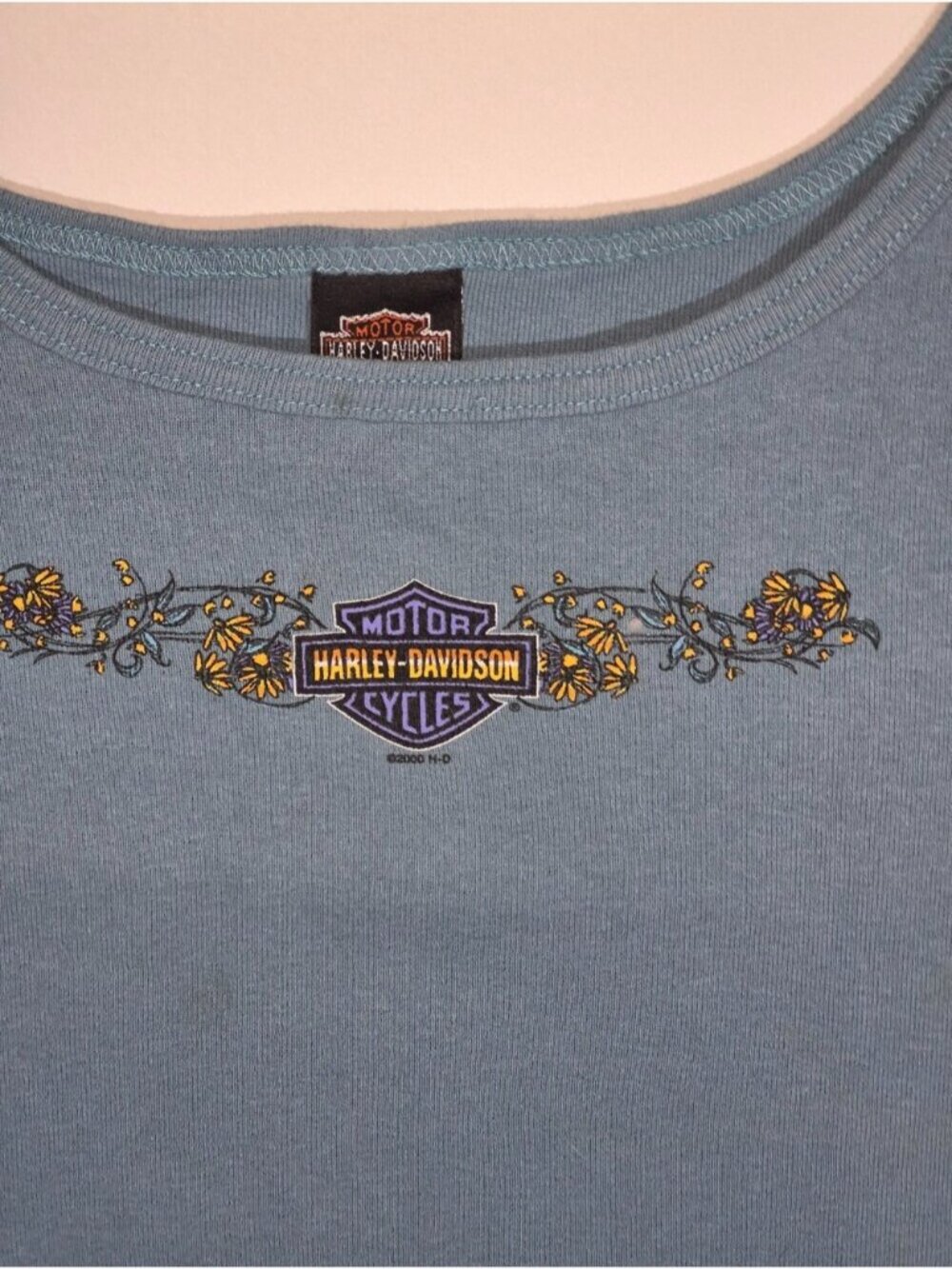 Women's Sky Blue Tank Top - Picture 2 of 2